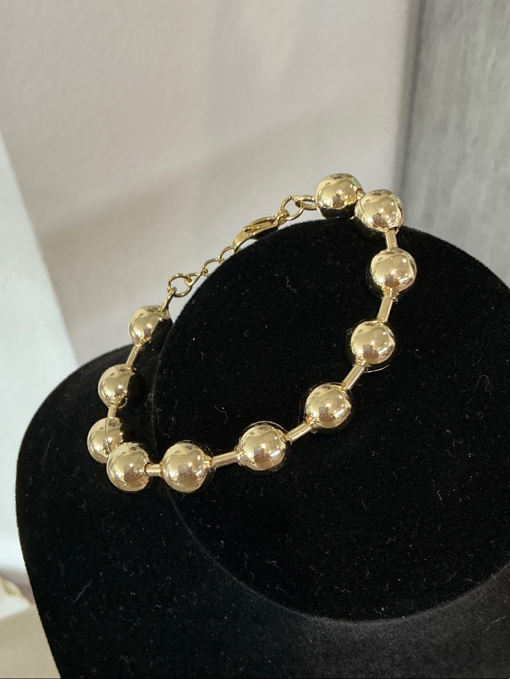 Gold Tone Bead Bracelet - Women Jewelry